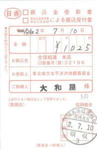 がんばろう東北珈琲５月寄付金