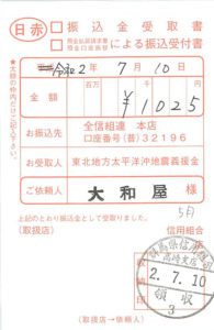 がんばろう東北珈琲５月寄付金